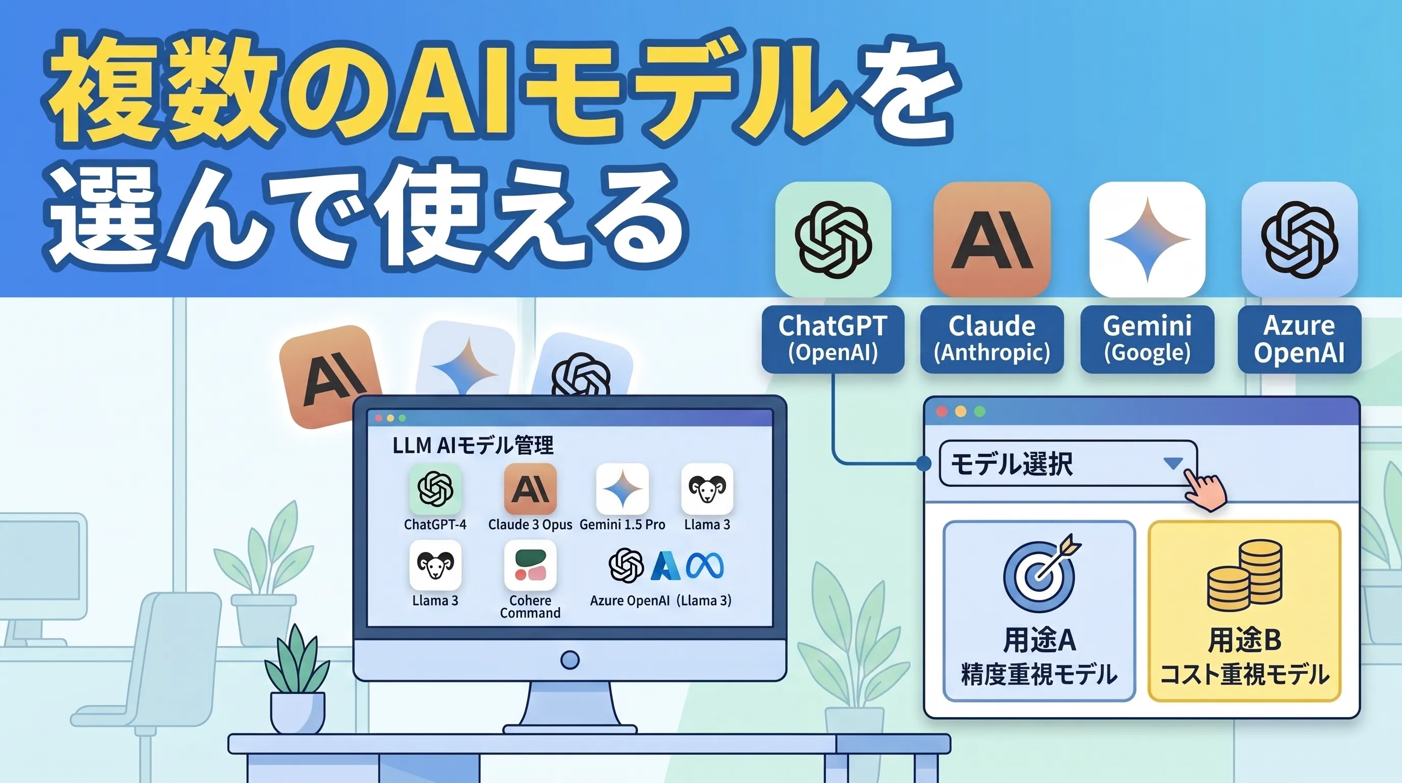 複数のAIモデルを選んで使える